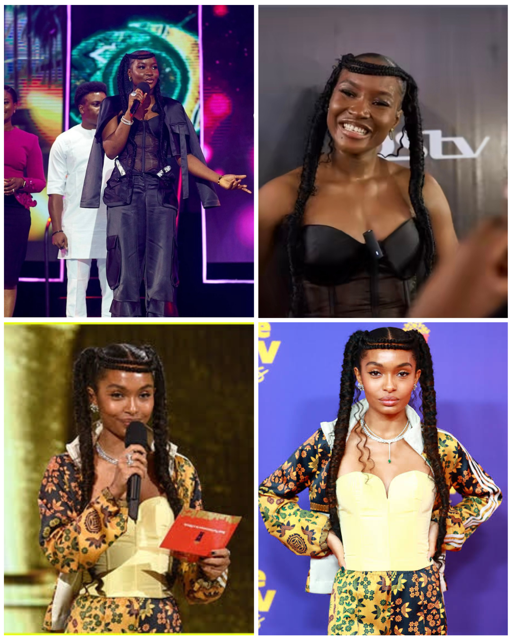 Ilebaye Odiniya Spotted Channeling Yara Shahidi Inspired Fishtail Braids and Hair Crown 